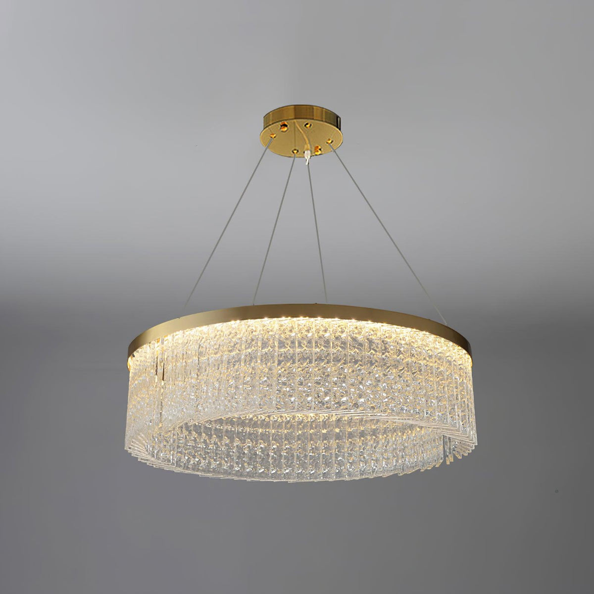 Round Halo Crystal Curated K9 Bohemian Crystal C – architectural ceiling profile #1