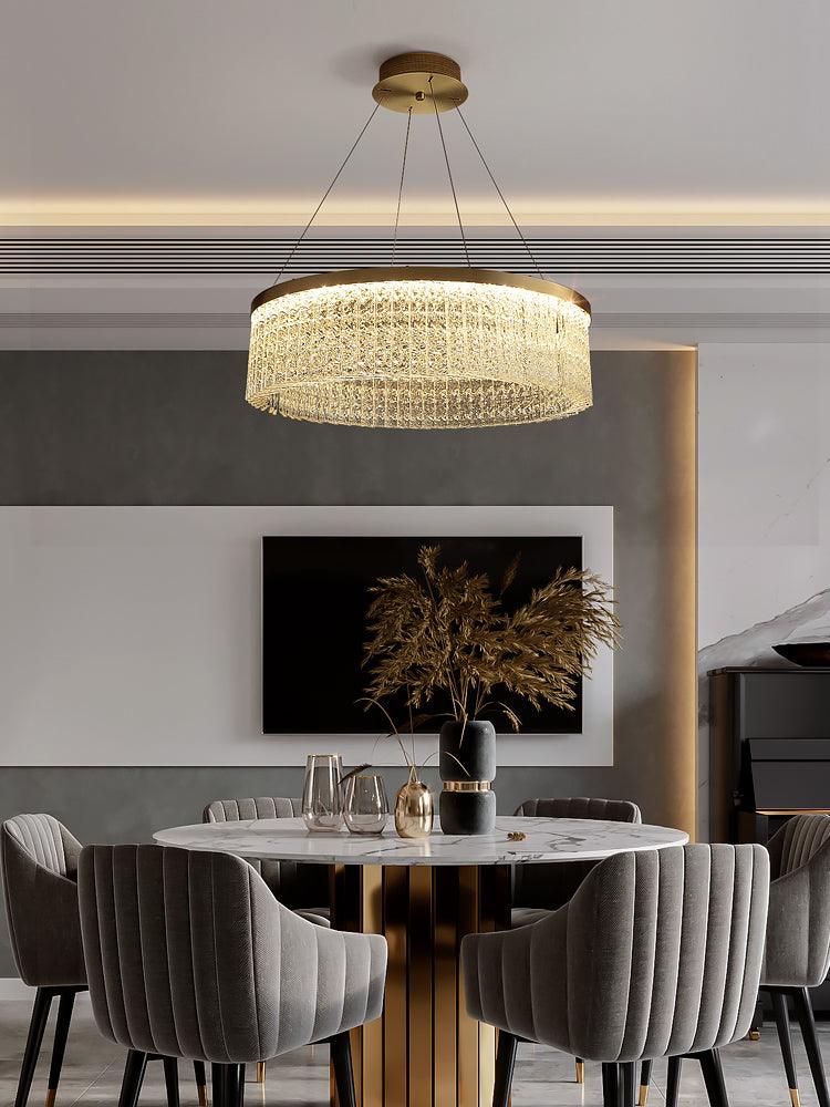 Round Halo Crystal Curated K9 Bohemian Crystal C – architectural ceiling profile