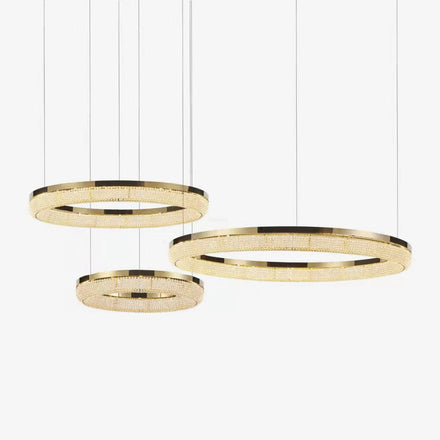 Round Ring Crystal Chandelier