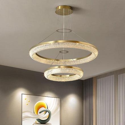 Round Ring Crystal Chandelier