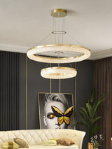 Round Ring Crystal Chandeliers Curated K9 Bohemi – handcrafted surface texture