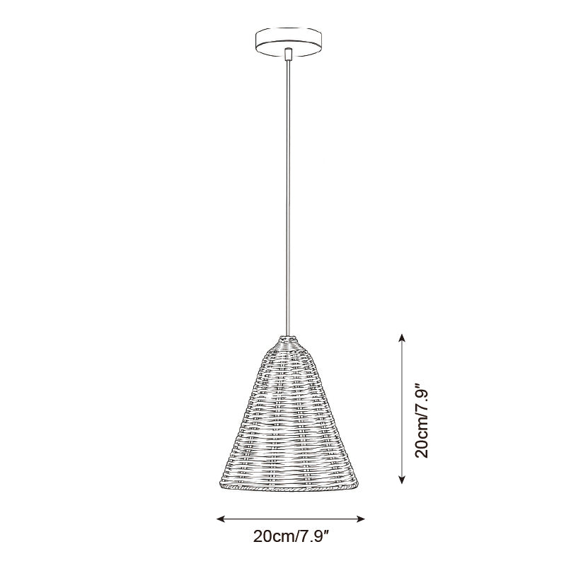 Rovena Curated Woven Rattan Pendant Light