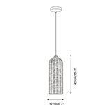 Rovena Curated Woven Rattan Pendant Light – illuminated warm ambiance setting
