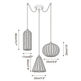 Rovena Curated Woven Rattan Pendant Light – dimensional scale reference