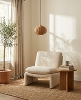Rovena Curated Woven Rattan Pendant Light – full fixture elevation view