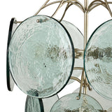 Rovigo Curated Mouth-Blown Frosted Glass Chandel – illuminated warm ambiance setting