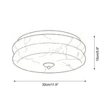Rowen Alabaster Curated Alabaster Flush Mount Ce – macro detail view