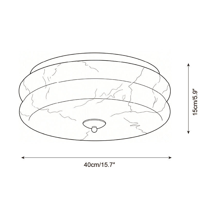 Rowen Alabaster Curated Alabaster Flush Mount Ce – illuminated warm ambiance setting