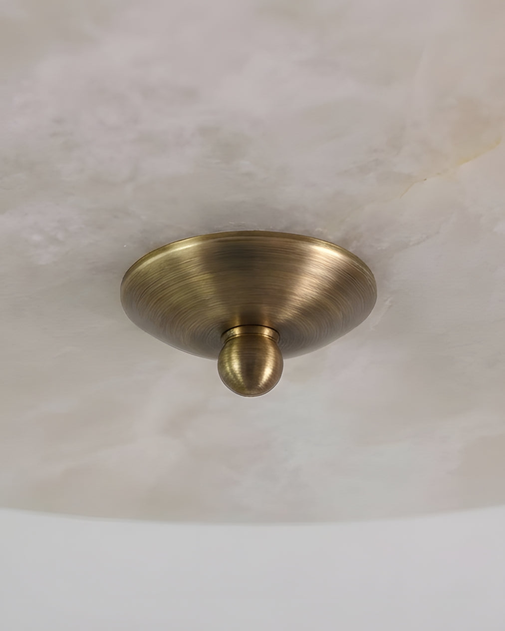Rowen Alabaster Curated Alabaster Flush Mount Ce – side angled contour profile