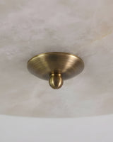 Rowen Alabaster Curated Alabaster Flush Mount Ce – side angled contour profile