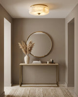 Rowen Alabaster Curated Alabaster Flush Mount Ce – handcrafted surface texture