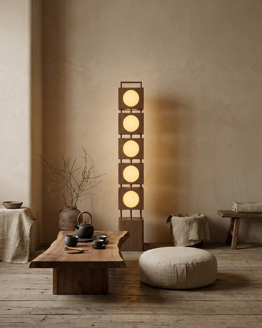 Iron & Glass craftsmanship detail on Rowen Floor Curated Iron & Glass Floor Lamp