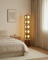Rowen Floor Curated Iron & Glass Floor Lamp – dimensional scale reference