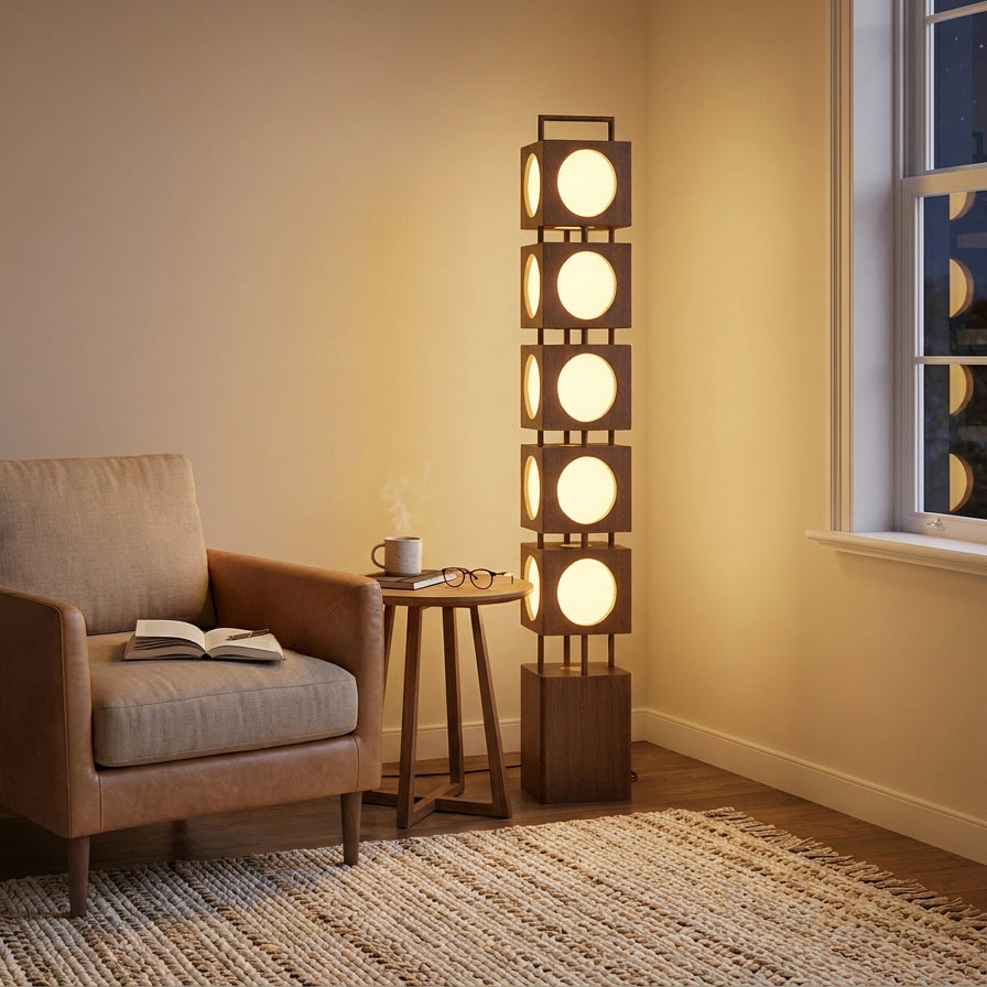 Rowen Floor Curated Iron & Glass Floor Lamp – handcrafted surface texture
