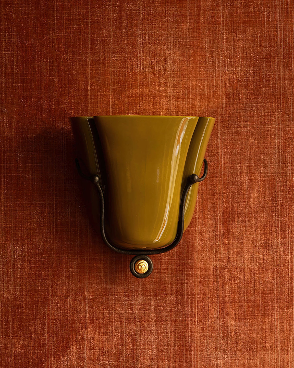 Saba Curated Amber Art Glass Wall Sconce – architectural ceiling profile