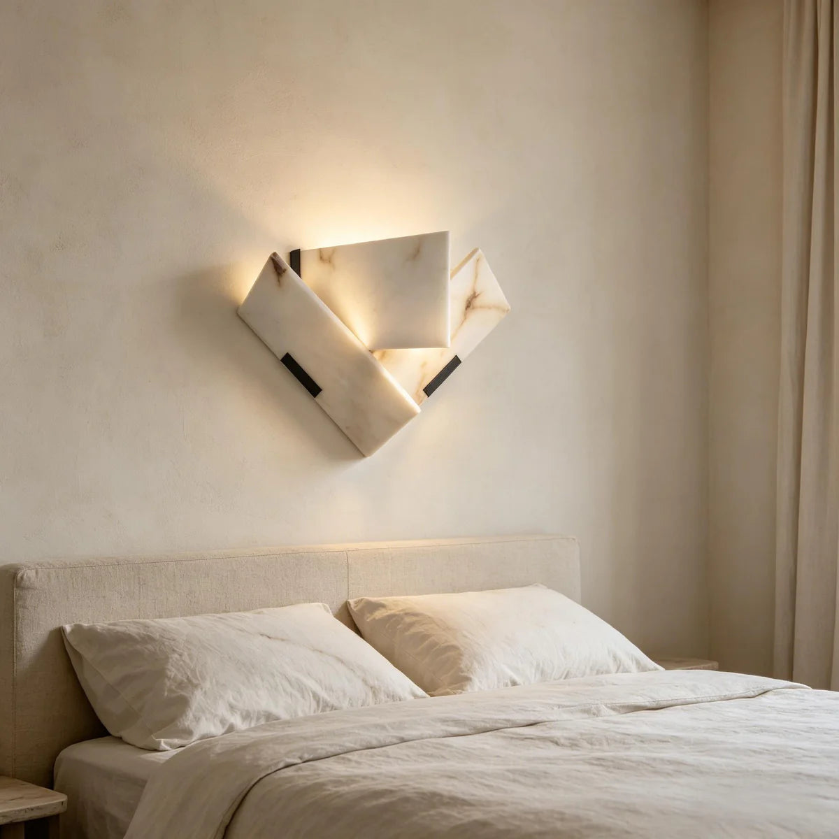 Spanish Alabaster Wall Lamp View 3 | Sanbia Alabaster Wall Lamp | JINSHE | JINSHE