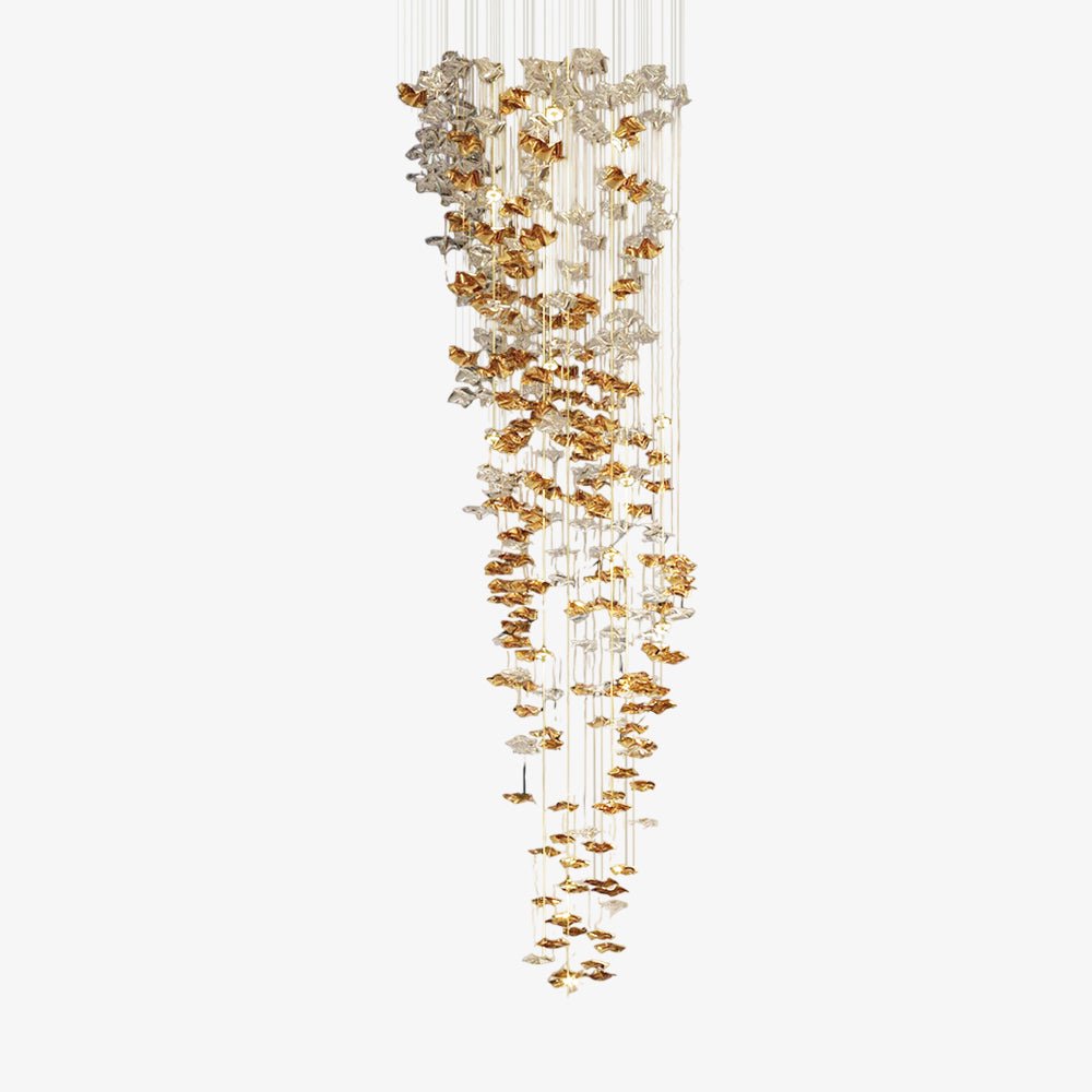 Tidal Stair Chandelier – Ambient Illumination in Luxury Interior Setting View 15