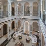 Tidal Art Glass Chandelier – Ambient Illumination in Luxury Interior Setting View 8
