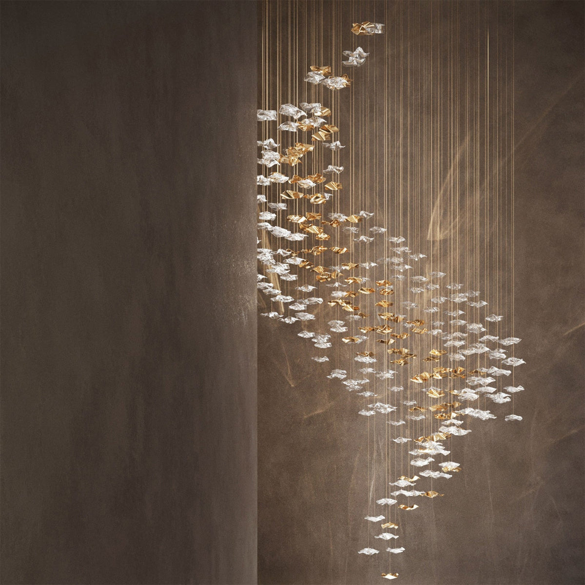 Tidal Art Glass Chandelier – Ambient Illumination in Luxury Interior Setting View 3
