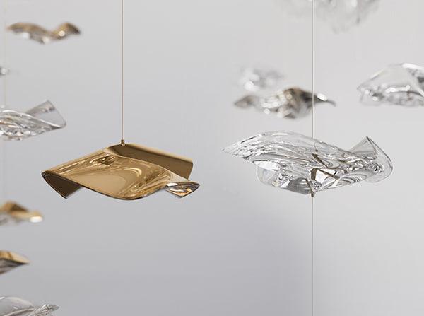 Tidal Art Glass Chandelier – Ambient Illumination in Luxury Interior Setting View 15