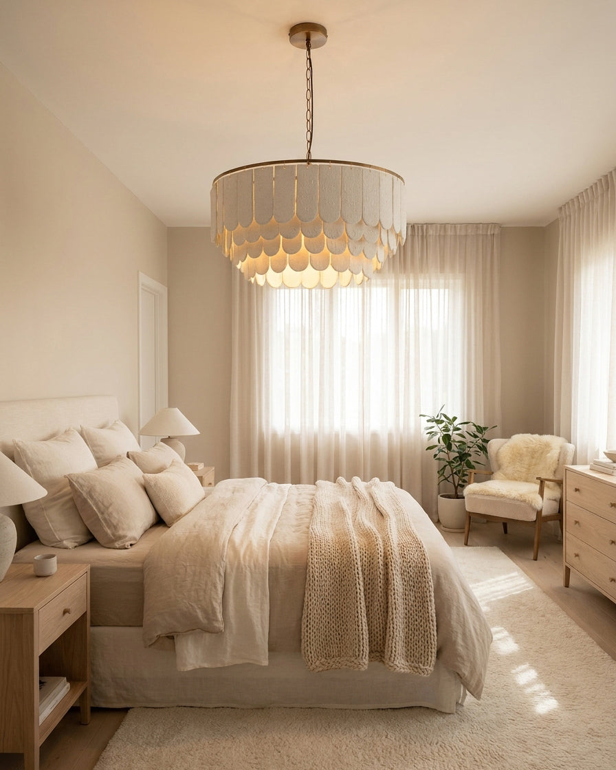 Solid Brass craftsmanship detail on Scalisse Curated Solid Brass Chandelier