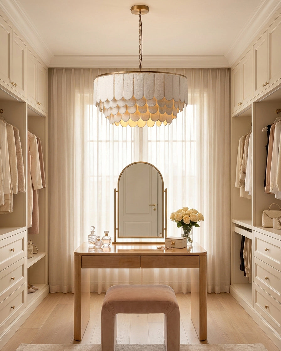 Scalisse Curated Solid Brass Chandelier – architectural ceiling profile