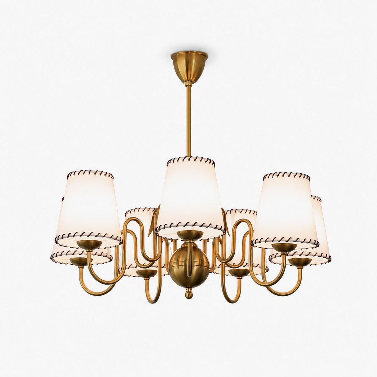 Scalloped Shade Curated Solid Brass Chandelier – Solid Brass Chandelier