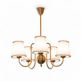 Scalloped Shade Curated Solid Brass Chandelier – 5-light: Ø 27.6 × H 11.8 finish configuration