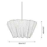 Scallora Curated Iron & Glass Pendant Light – illuminated warm ambiance setting