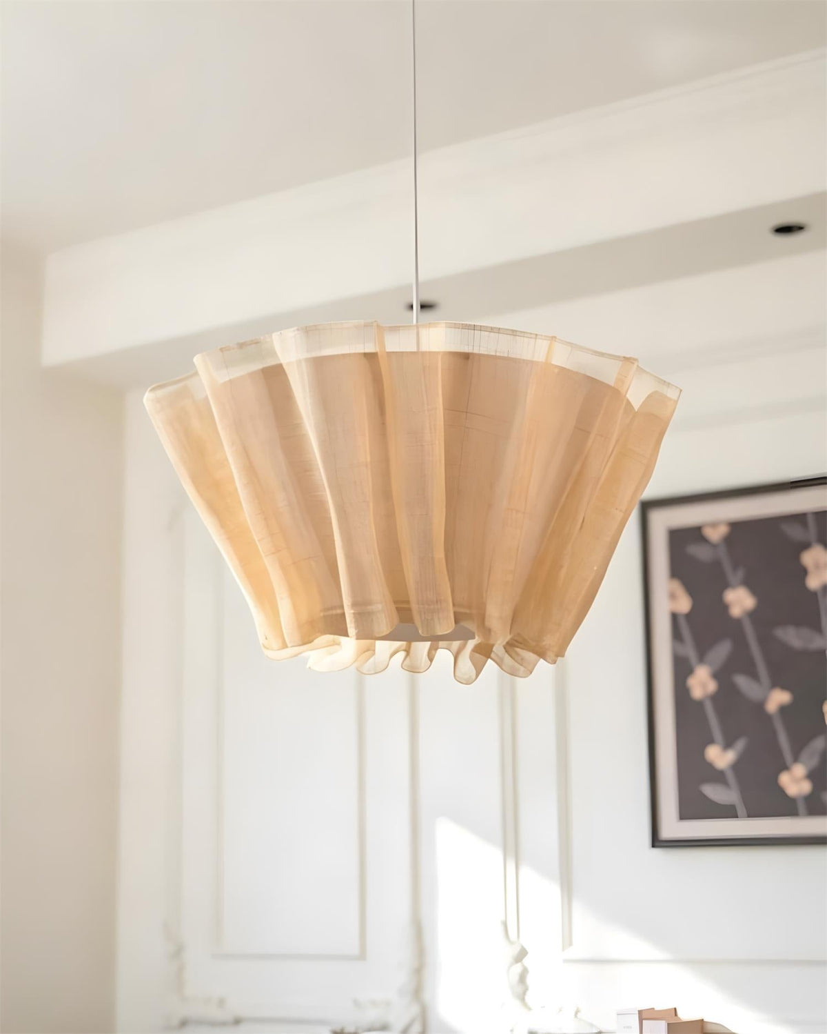 Scallora Curated Iron & Glass Pendant Light – macro detail view #1