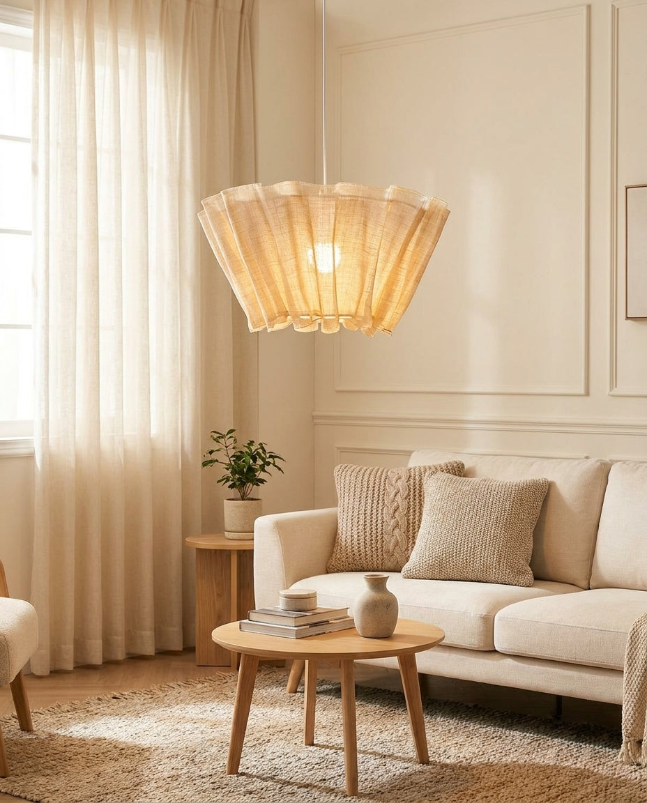 Scallora Curated Iron & Glass Pendant Light – dimensional scale reference