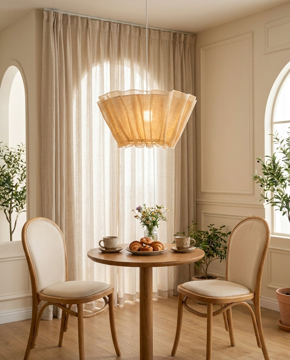 Scallora Curated Iron & Glass Pendant Light – structural canopy joint detail
