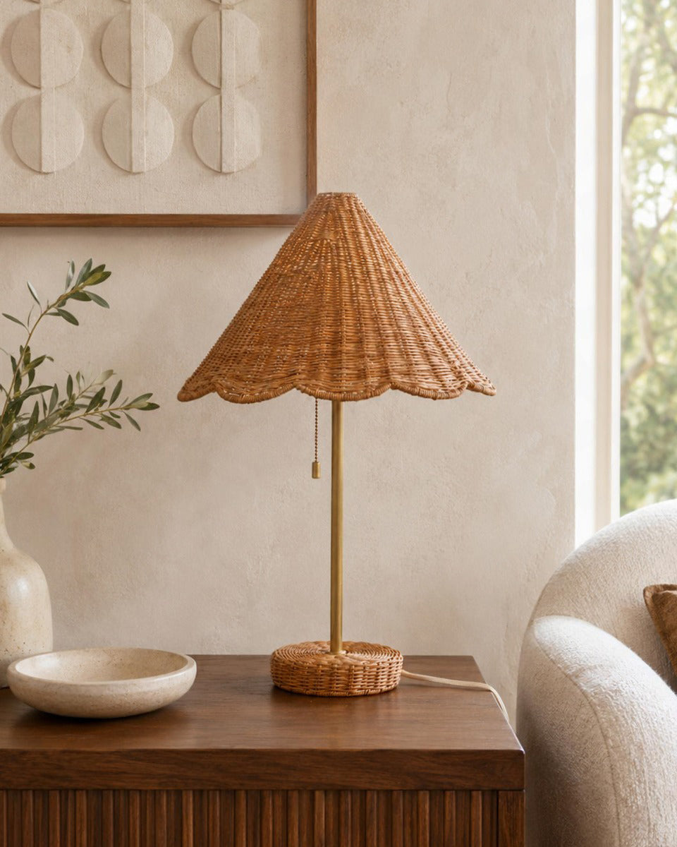 Scalora Curated Solid Brass Table Lamp – dimensional scale reference