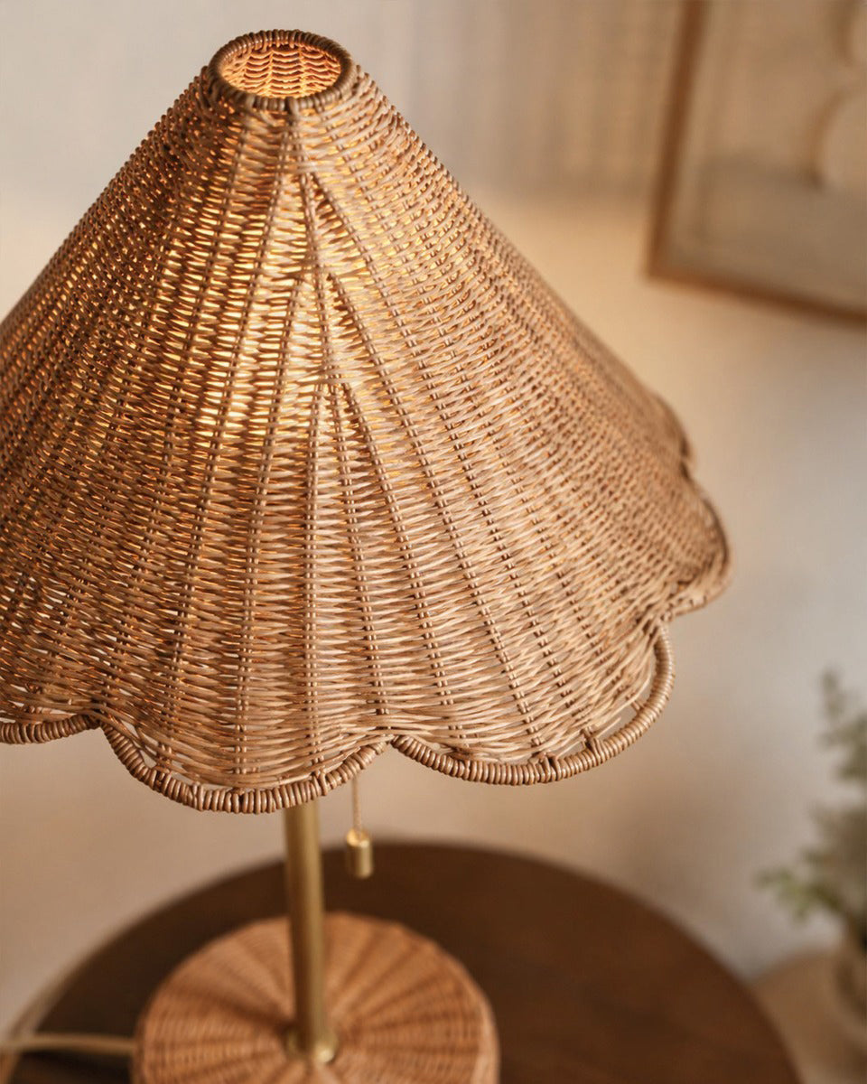 Scalora Curated Solid Brass Table Lamp – side angled contour profile