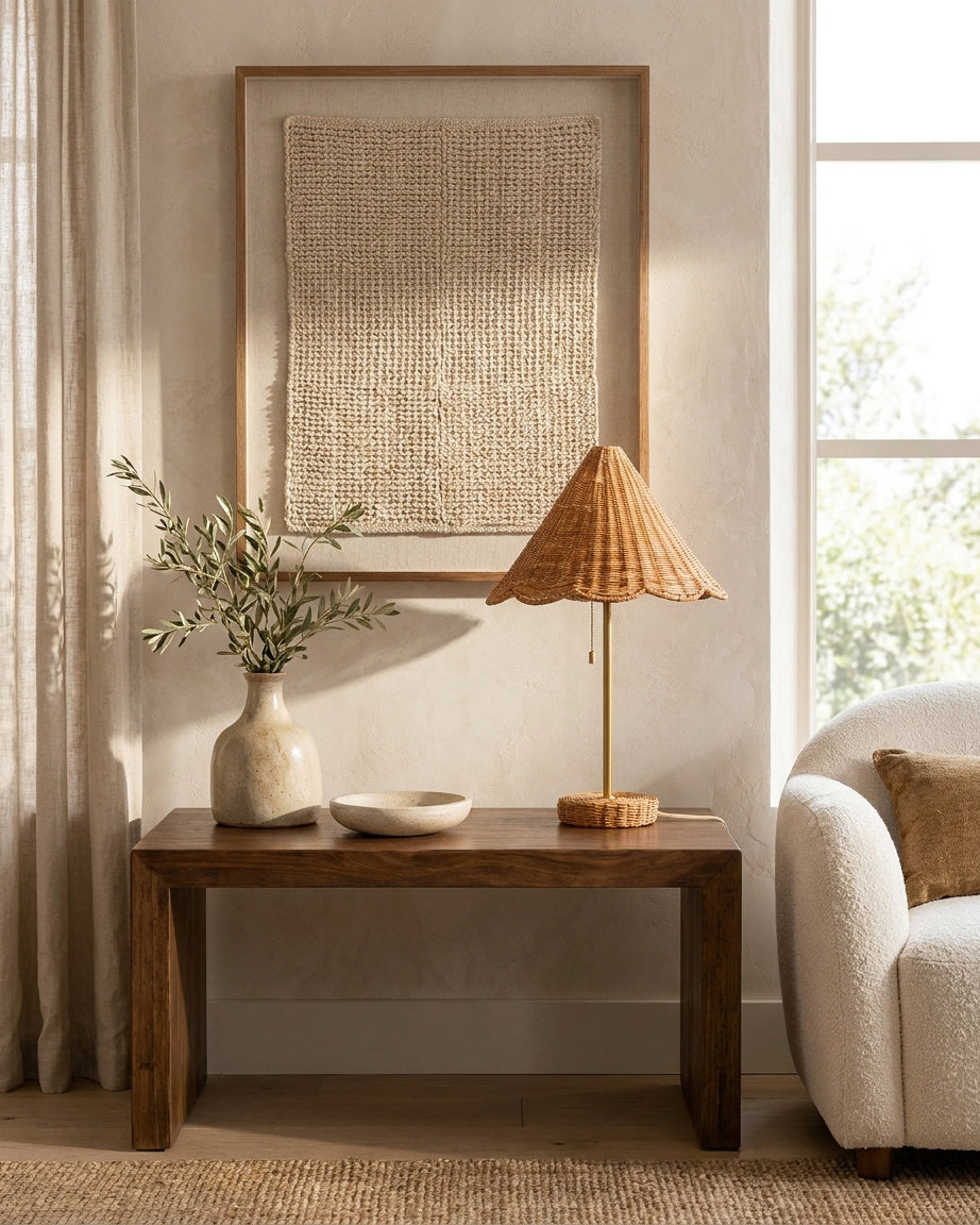 Scalora Curated Solid Brass Table Lamp – architectural ceiling profile
