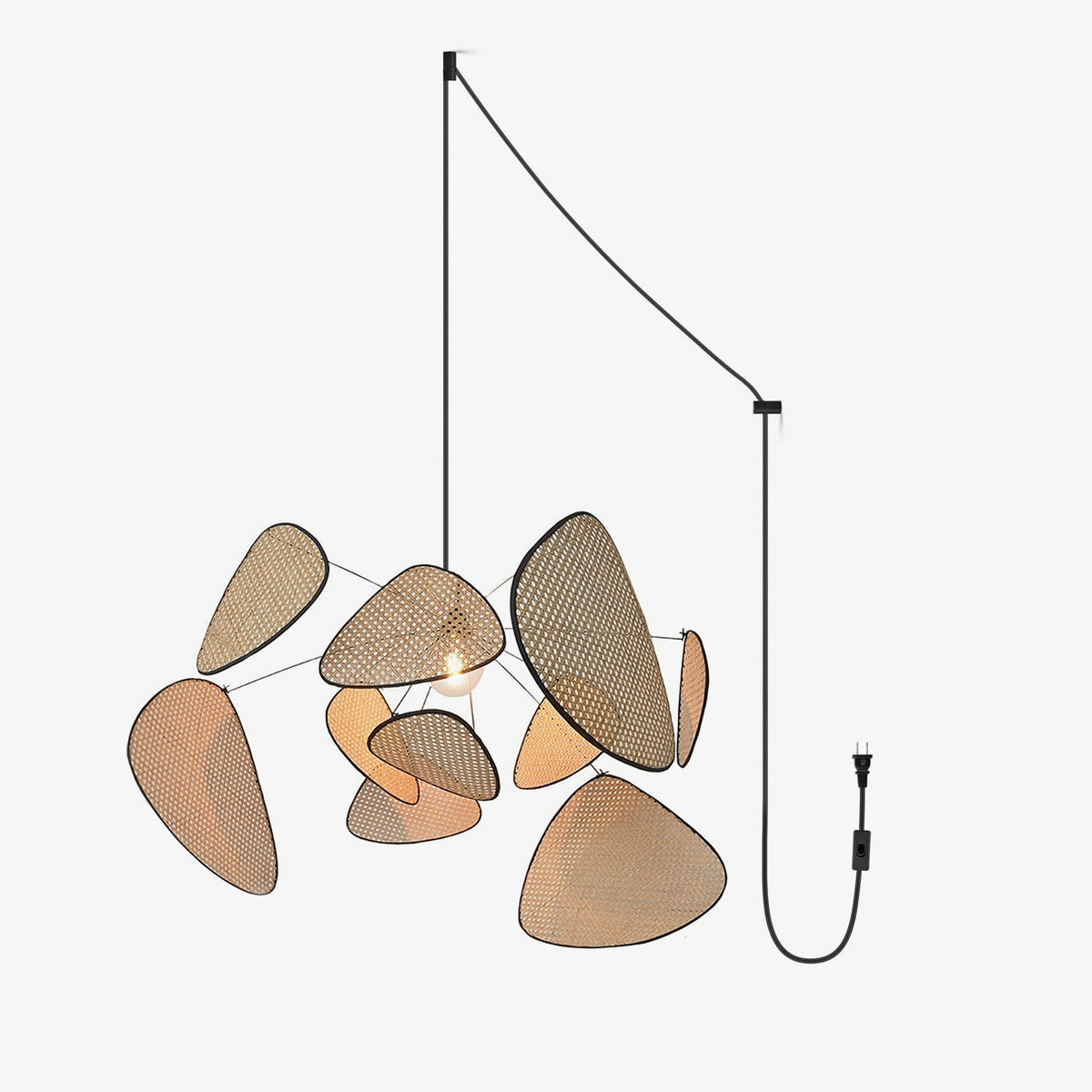 Screen Cannage Curated Woven Rattan Chandelier – Woven Rattan Chandelier