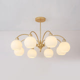 Sculptural Glass Curated Mouth-Blown Frosted Gla – 8 heads ∅ 35.4 x H 7.9  Dia 90cm x H 20c finish configuration
