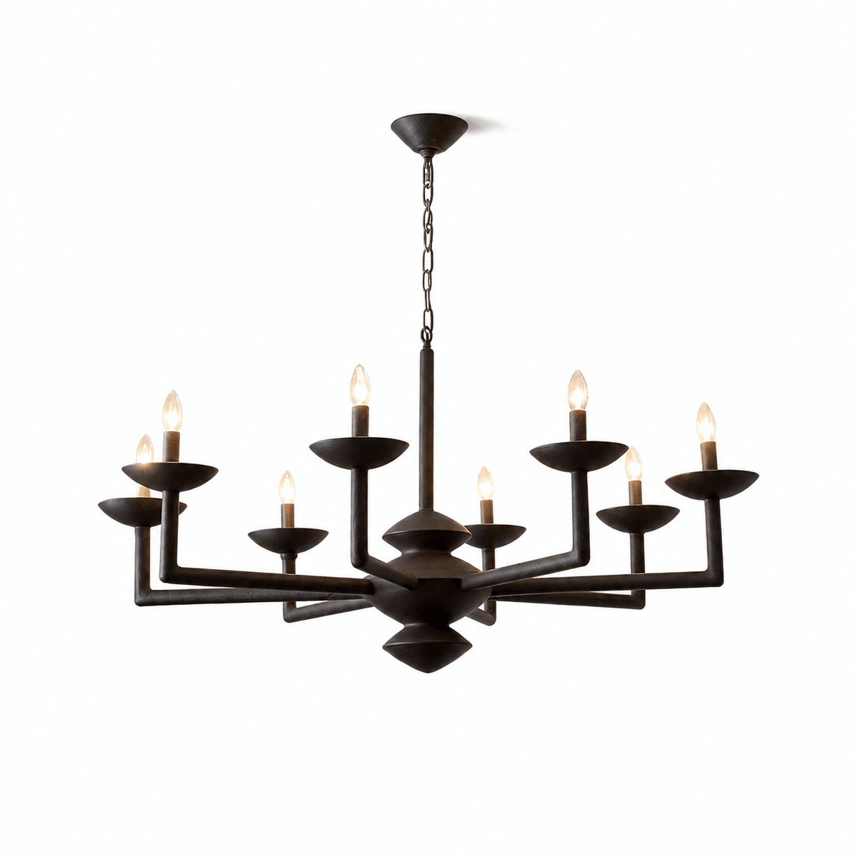 Sculptural Plaster Candelabra Curated Iron & Gla – ∅ 47.2 x H 33.5 finish configuration
