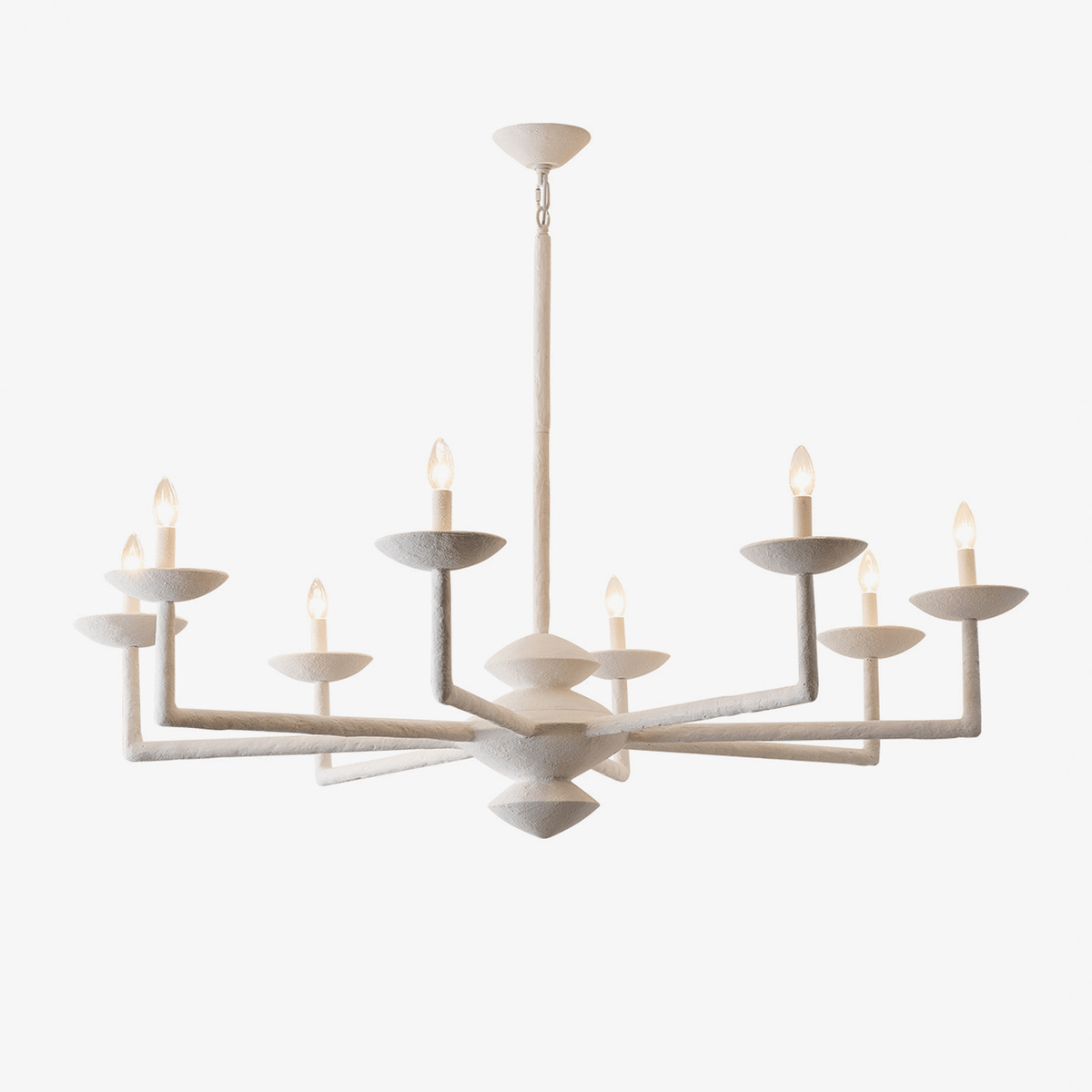Sculptural Plaster Candelabra Curated Iron & Gla – Iron & Glass Chandelier