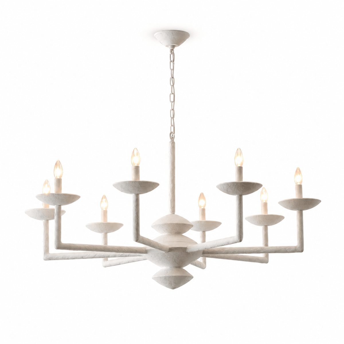 Sculptural Plaster Candelabra Curated Iron & Gla – ∅ 47.2 x H 33.5 finish configuration #1 #2