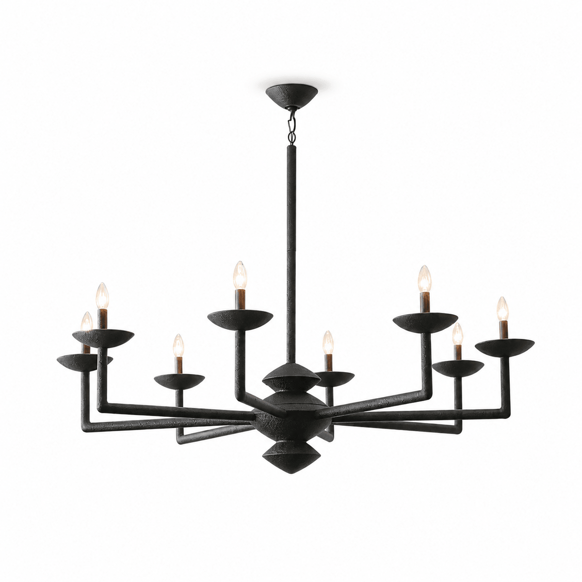 Sculptural Plaster Candelabra Curated Iron & Gla – ∅ 59.8 x H 61 finish configuration #1