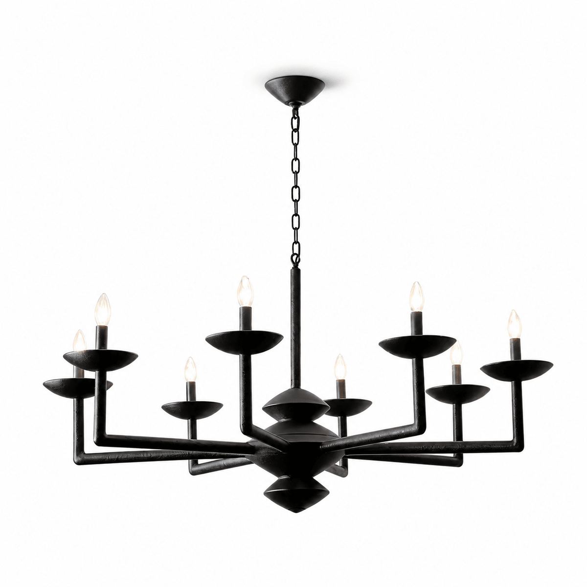 Sculptural Plaster Candelabra Curated Iron & Gla – ∅ 47.2 x H 33.5 finish configuration #1