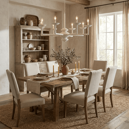 Sculptural Plaster Chandelier