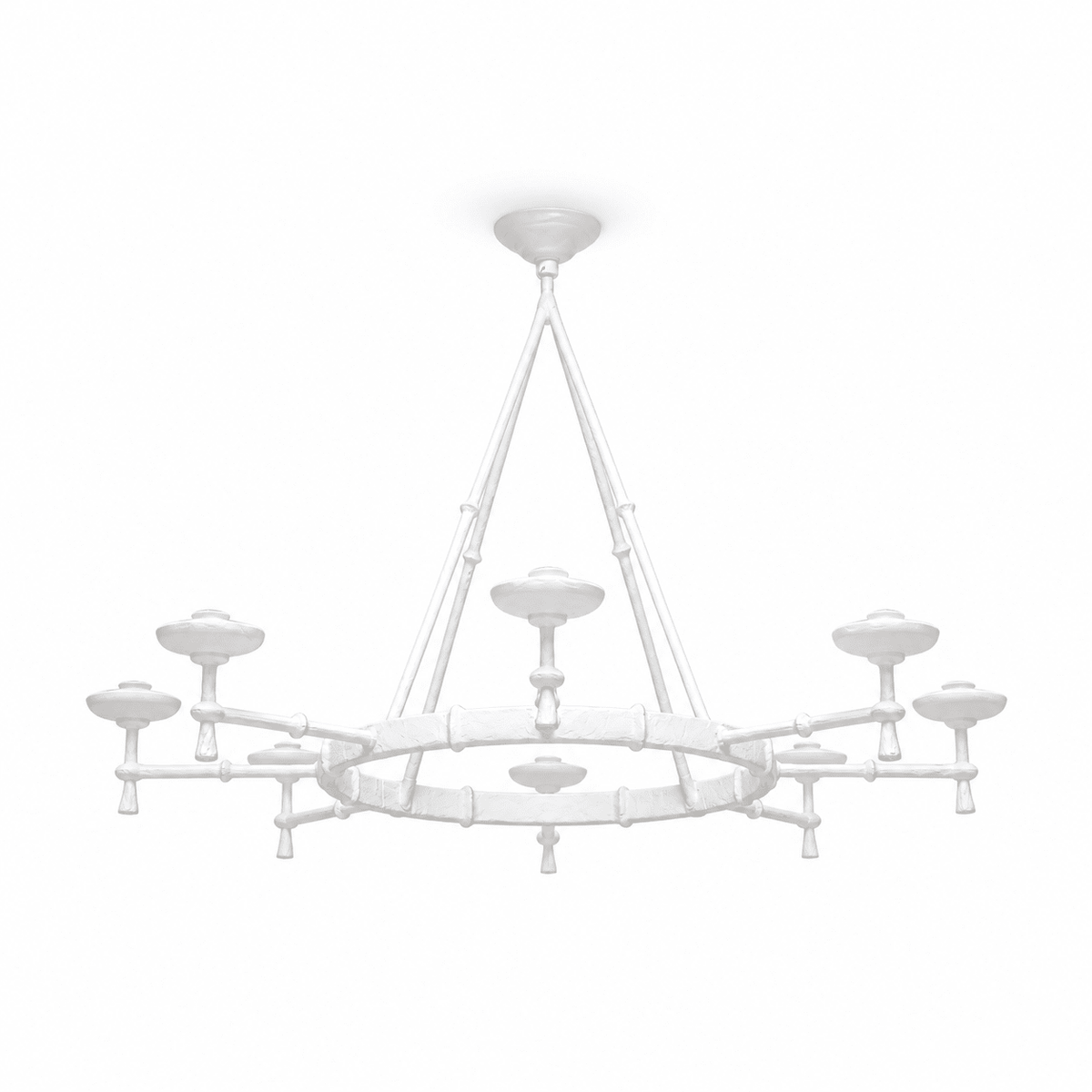 Sculptural Plaster Chalice Curated Iron & Glass – ∅ 43.7 x H 26 finish configuration