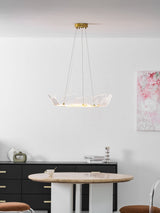 Sea Curated Iron & Glass Chandelier – structural canopy joint detail