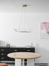 Sea Curated Iron & Glass Chandelier – spatial dining room perspective