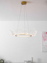 Sea Curated Iron & Glass Chandelier – side angled contour profile