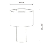Sediment Curated Yellow Travertine Table Lamp – macro detail view