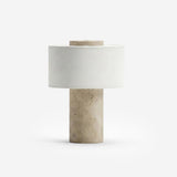 Sediment Curated Yellow Travertine Table Lamp – Yellow Travertine Table Lamp