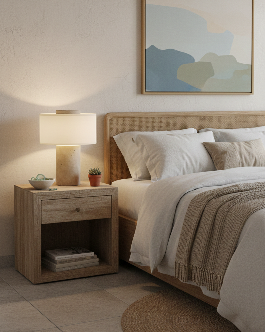 Sediment Curated Yellow Travertine Table Lamp